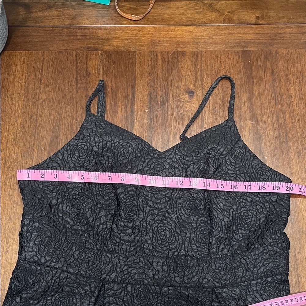 BloomChic A-line Rosette Black Mini Dress - Picture 10 of 13